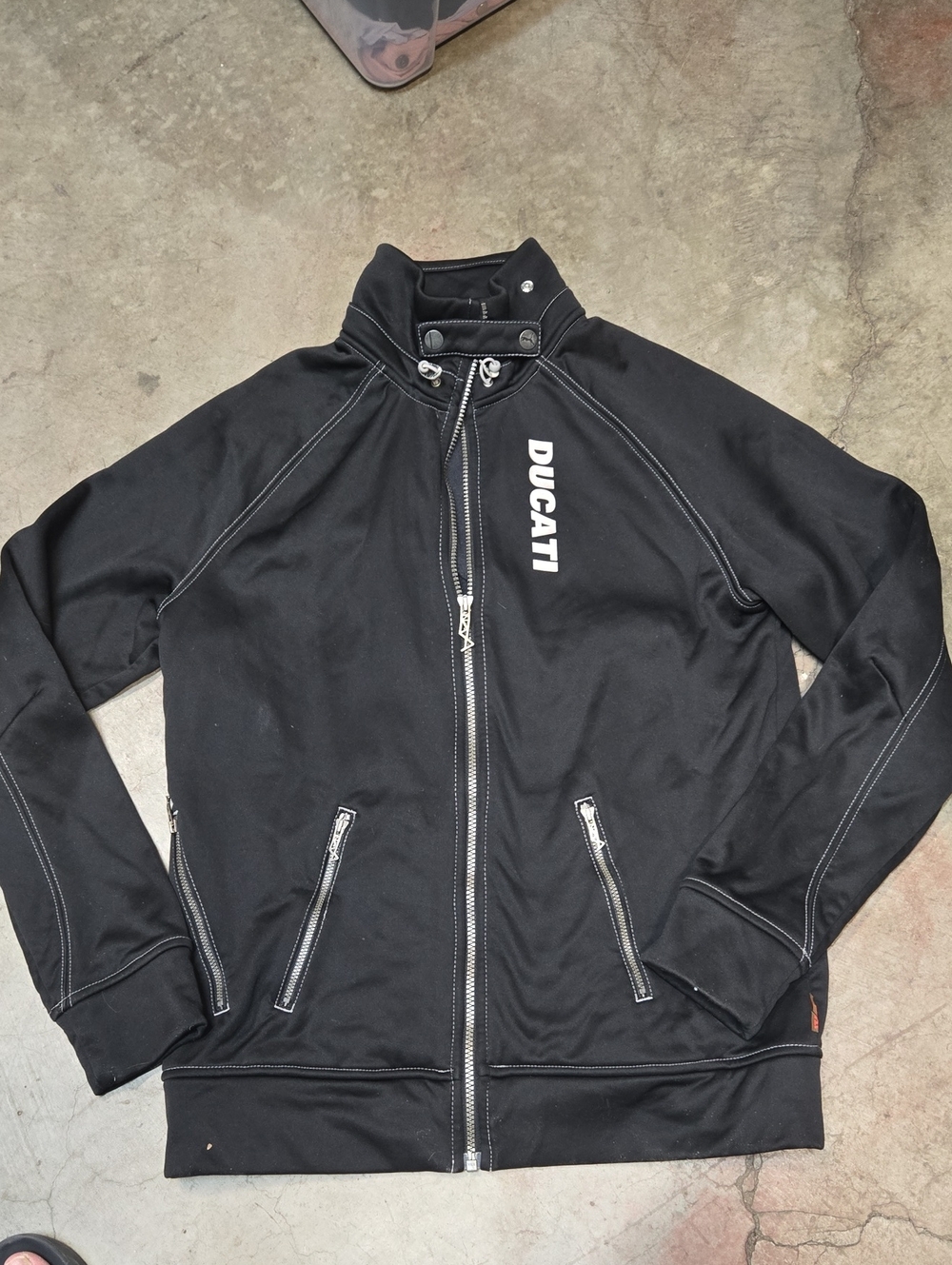 Puma Black Ducati Logo Zip-Front Jacket M